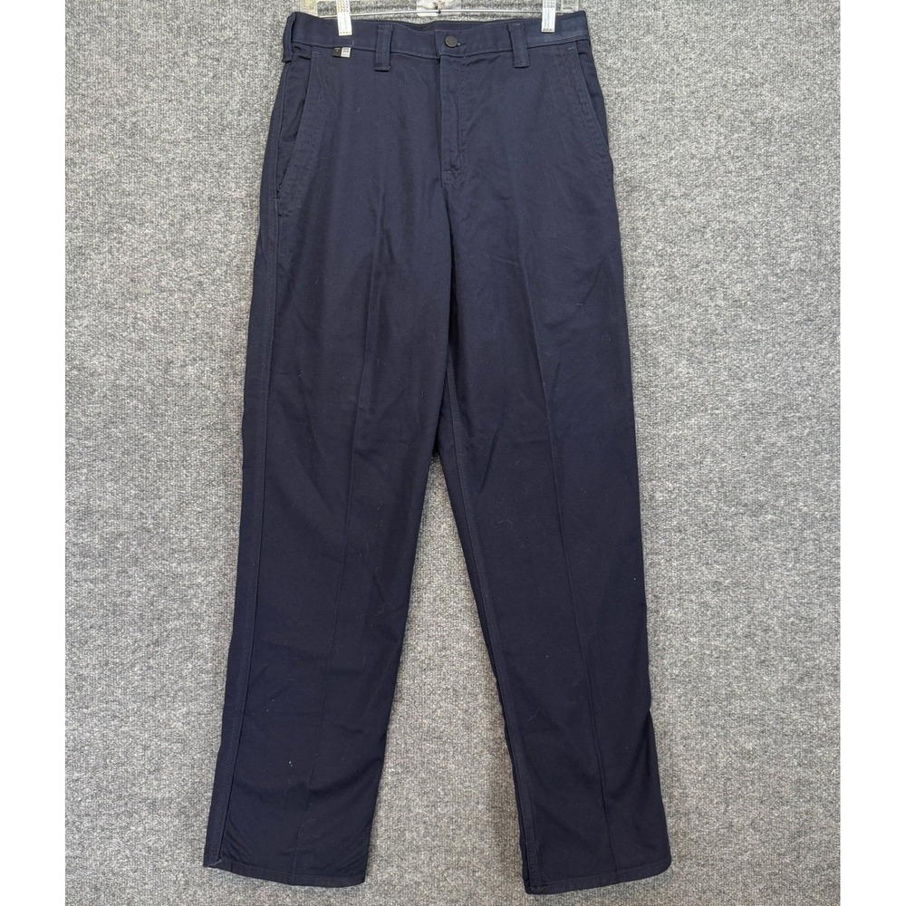Carhartt FR Work Pants Men 32x34 Navy Blue Flame Resistant Safety Trousers CAT 2